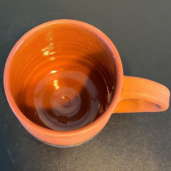 Costa Rica Handcrafted Terracotta  Hand Painted  Glazed & Unglazed Mug Cup - Picture 5 of 7